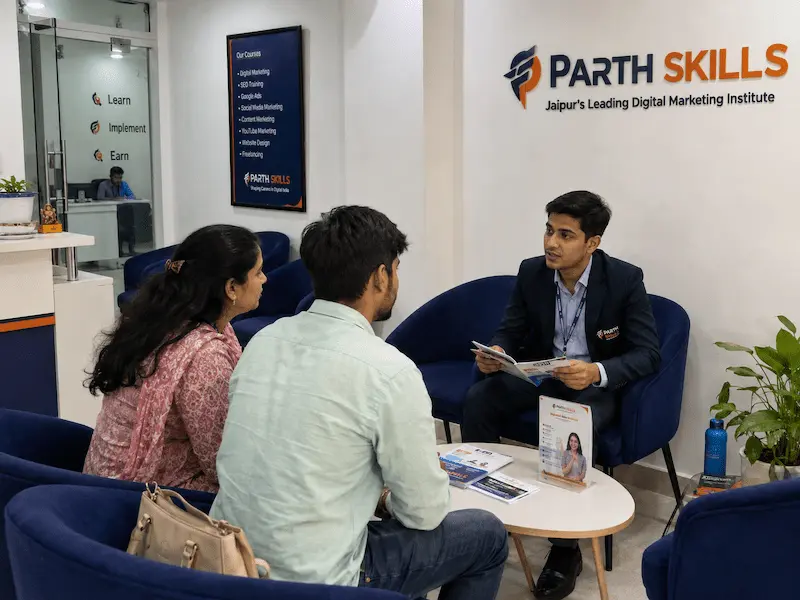 Students working on Industry Missions at Parth Skills Jaipur